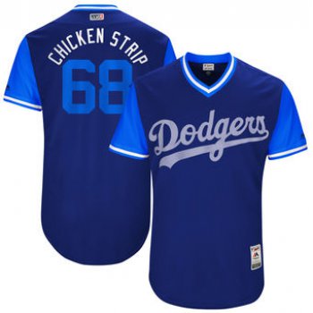 Men's Los Angeles Dodgers Ross Stripling Chicken Strip Majestic Royal 2017 Players Weekend Authentic Jersey