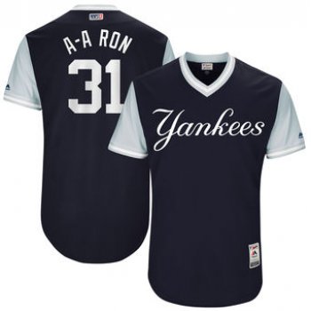 Men's New York Yankees Aaron Hicks A-A Ron Majestic Navy 2017 Players Weekend Authentic Jersey
