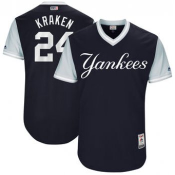 Men's New York Yankees Gary Sanchez Kraken Majestic Navy 2017 Players Weekend Authentic Jersey