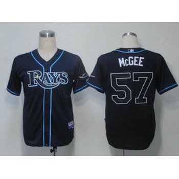 MLB Jerseys Tampa Bay Rays 57 Mcgee Dark Blue Cool Base