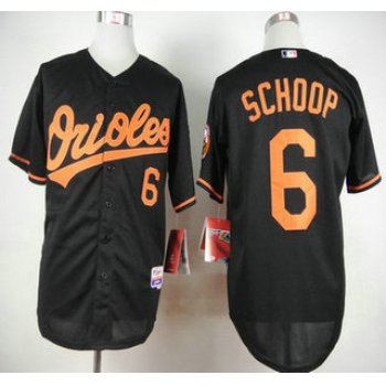 Men's Baltimore Orioles #6 Jonathan Schoop Black Jersey
