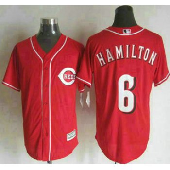 Men's Cincinnati Reds #6 Billy Hamilton Alternate Red 2015 MLB Cool Base Jersey