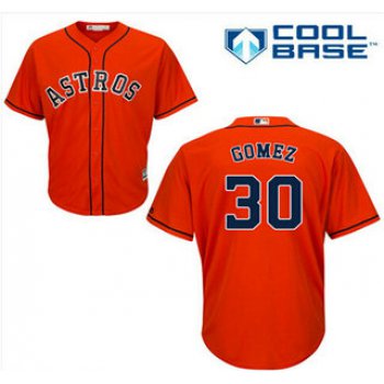 Men's Houston Astros #30 Carlos Gomez Alternate Orange MLB Cool Base Jersey