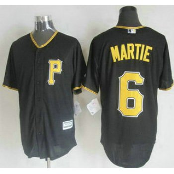 Men's Pittsburgh Pirates #6 Starling Marte Alternate Black 2015 MLB Cool Base Jersey