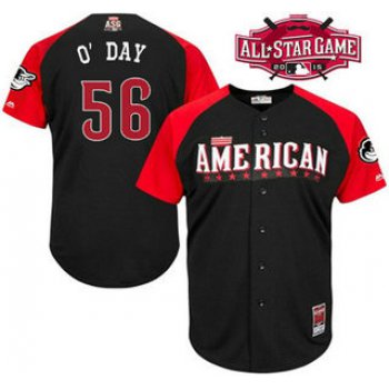 American League Baltimore Orioles #56 Darren O'day Black 2015 All-Star Game Player Jersey Majestic