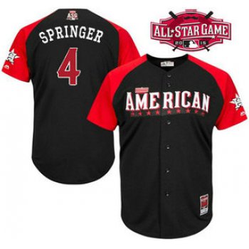 American League Houston Astros #4 George Springer Black 2015 All-Star Game Player Jersey