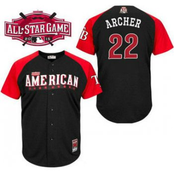 American League Tampa Bay Rays #22 Chris Archer Black 2015 All-Star Game Player Jersey