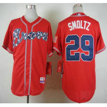 Atlanta Braves #29 John Smoltz Alternate Red 2014 MLB Cool Base Jersey