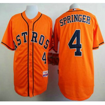Houston Astros #4 George Springer Orange Jersey