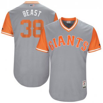 Men's San Francisco Giants Michael Morse Beast Majestic Gray 2017 Players Weekend Authentic Jersey