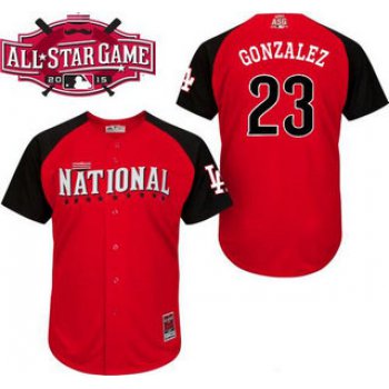 National League Los Angeles Dodgers #23 Adrian Gonzalez Red 2015 All-Star Game Player Jersey