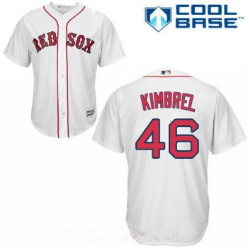 Men's Boston Red Sox #46 Craig Kimbrel White Home Stitched MLB Majestic Cool Base Jersey