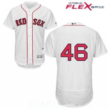 Men's Boston Red Sox #46 Craig Kimbrel White Home Stitched MLB Majestic Flex Base Jersey