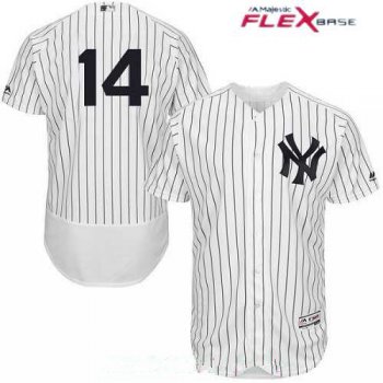 Men's New York Yankees #40 Luis Severino White Home Stitched MLB Majestic Flex Base Jersey
