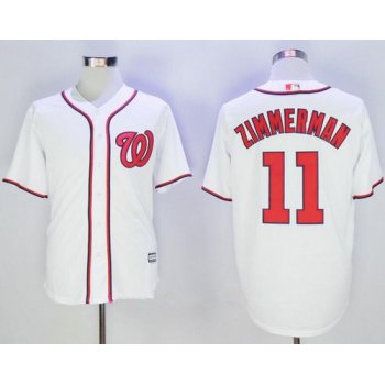Men's Washington Nationals #11 Ryan Zimmerman White Home Stitched MLB Majestic Cool Base Jersey