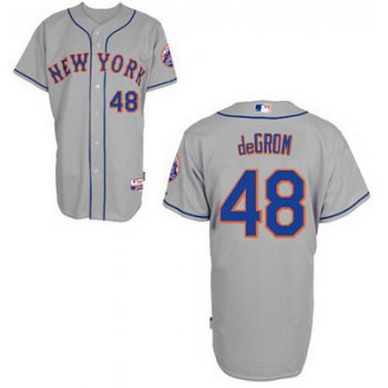 Men's New York Mets #48 Jacob DeGrom Gray Jersey