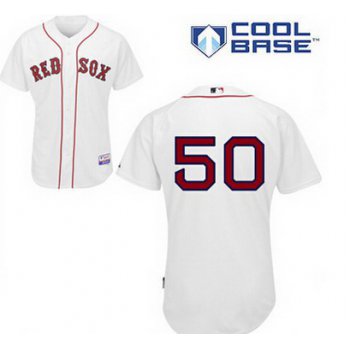 Boston Red Sox #50 Mookie Betts White Jersey