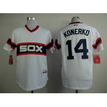 Chicago White Sox #14 Paul Konerko 1983 White Pullover Jersey