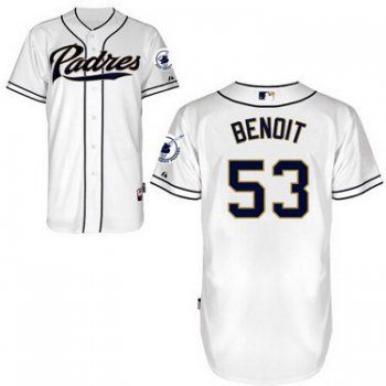 San Diego Padres #53 Joaquin Benoit White Jersey