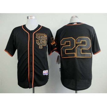 San Francisco Giants #22 Will Clark 2015 Black SF Edition Cool Base Jersey