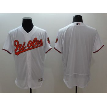 Men's Baltimore Orioles Blank White Flexbase Authentic Collection Stitched MLB Jersey