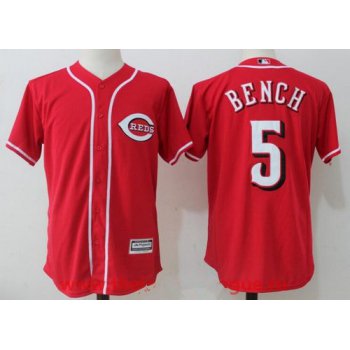 Men's Cincinnati Reds #5 Johnny Bench Retired Red Cool Base Stitched MLB Jersey