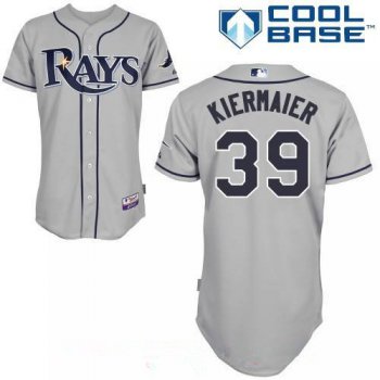 Men's Tampa Bay Rays #39 Kevin Kiermaier Gray Road Stitched MLB Majestic Cool Base Jersey