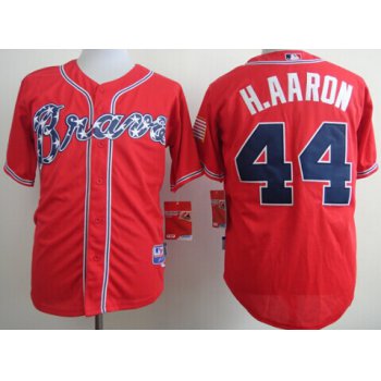 Atlanta Braves #44 Hank Aaron 2014 Red Cool Base Jersey