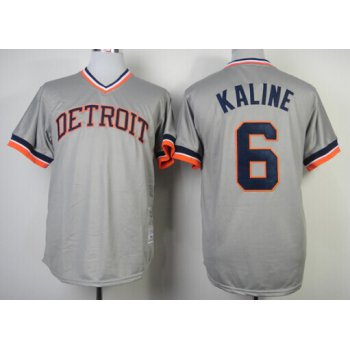 Detroit Tigers #6 Al Kaline 1984 Gray Pullover Throwback Jersey