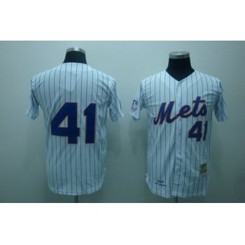 New York Mets #41 Tom Seaver 1969 White Throwback Jersey