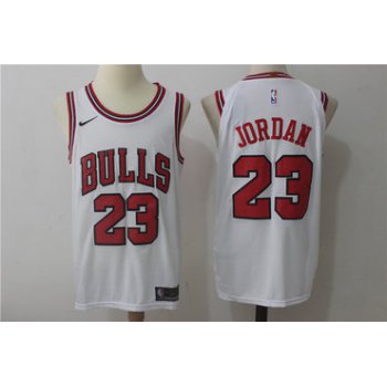 Big Size Chicago Bulls #23 Michael Jordan White 2017-2018 Nike Swingman Stitched NBA Jersey