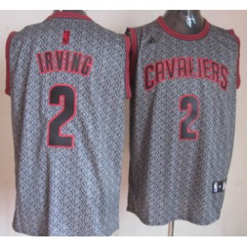 Cleveland Cavaliers #2 Kyrie Irving Gray Static Fashion Jersey