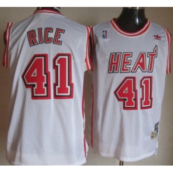 Miami Heat #41 Glen Rice White Swingman Throwback Jersey