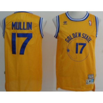 Golden State Warriors #17 Chris Mullin Yellow Swingman Throwback Jersey