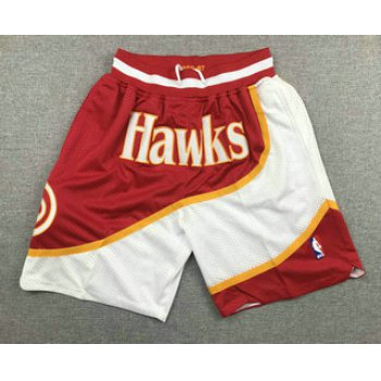 Men's Atlanta Hawks 1986-87 Red Just Don Shorts Swingman Shorts