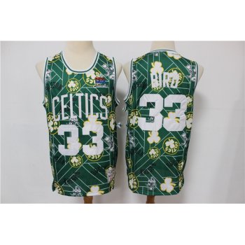Men's Boston Celtics #33 Larry Bird Green Tear Up Pack Mitchell & Ness Swingman Jeresy