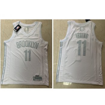 Men's Brooklyn Nets #11 Kyrie Irving White 2020 MVP Nike Swingman Stitched NBA Jersey