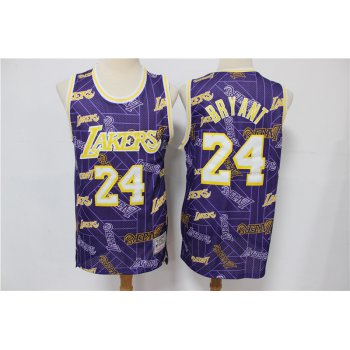 Men's Los Angeles Lakers #24 Kobe Bryant Purple Tear Up Pack Mitchell & Ness Swingman Jeresy