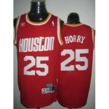 Houston Rockets #25 Robert Horry Red Swingman Throwback Jersey