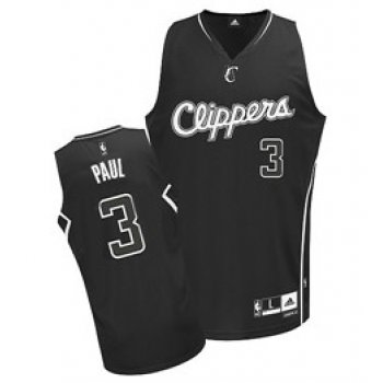 Los Angeles Clippers #3 Chris Paul All Black With White Jersey