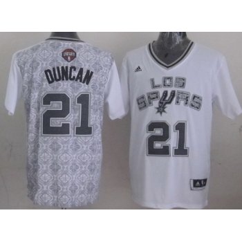 San Antonio Spurs #21 Tim Duncan Revolution 30 Swingman 2014 Noche Latina White Jersey