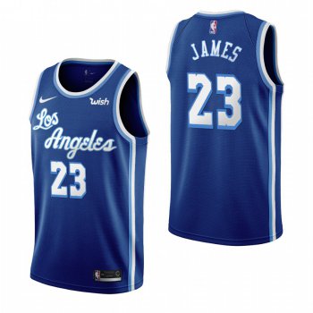 Los Angeles Lakers #23 Lebron James Blue 2019-20 Classic Edition Stitched NBA Jersey
