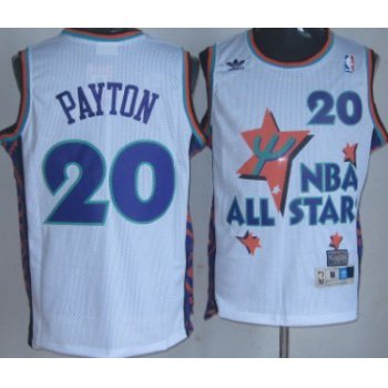 NBA 1995 All-Star #20 Gary Payton White Swingman Throwback Jersey