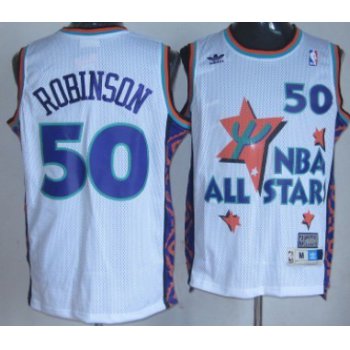 NBA 1995 All-Star #50 David Robinson White Swingman Throwback Jersey