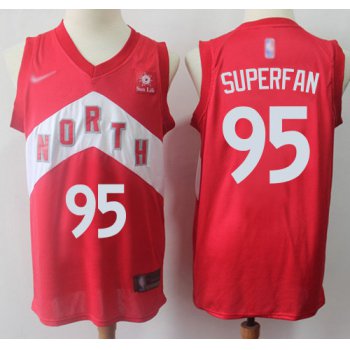 Raptors #95 Superfan Red Basketball Swingman Earned Edition Jersey