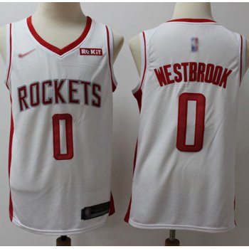 Rockets #0 Russell Westbrook White Basketball Swingman Association Edition 2019-2020 Jersey