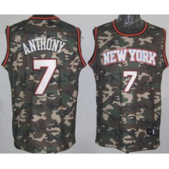 New York Knicks #7 Carmelo Anthony Camo Fashion Jersey