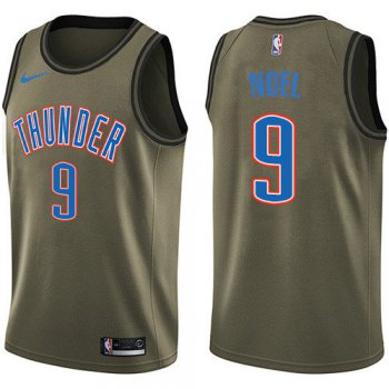 Nike Thunder #9 Nerlens Noel Green NBA Swingman Salute to Service Jersey