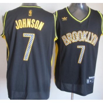 Brooklyn Nets #7 Joe Johnson Black Electricity Fashion Jersey