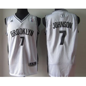 Brooklyn Nets #7 Joe Johnson White Swingman Jersey